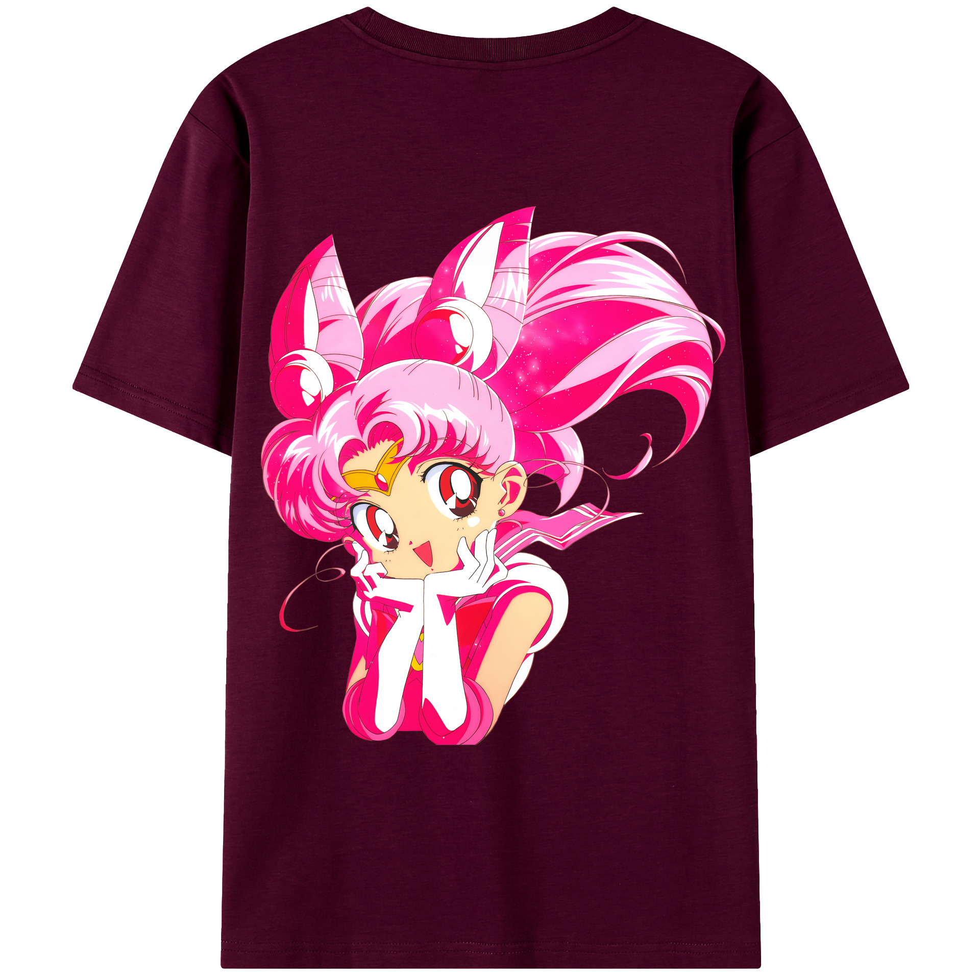 （画像用） 美少女戦士セーラームーン ちびうさ Sailor Moon Chibiusa Tsukino Usagi Small Lady Serenity レディース半袖Tシャツ(バックプリント)